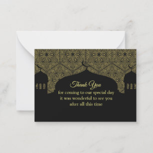 Mosque On The Damask Pattern Thank You Cards