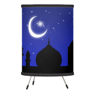 Mosque Silhouette at Night - Tripod Lamp