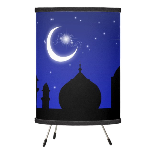 Mosque Silhouette at Night - Tripod Lamp (Left)