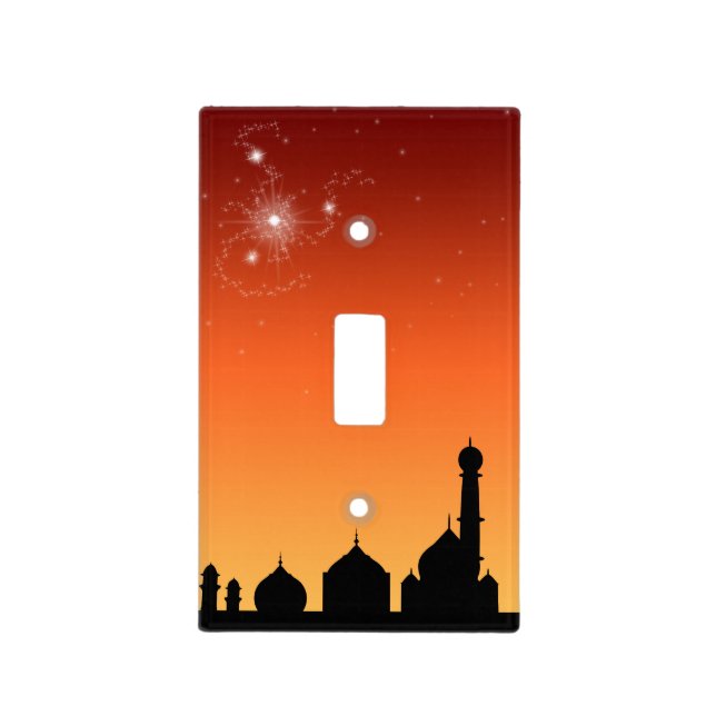 Mosque Silhouette Evening Sky - Light Switch Cover (Front)