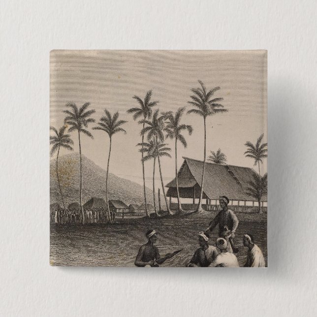 Mosque, Sooloo, Philippines Button (Front)