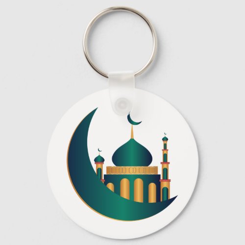 Mosque  trucker hat keychain