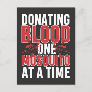 Mosquito Camping Camper Nature Adventure Hiker Postcard