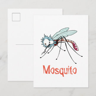 Mosquito cartoon postcard