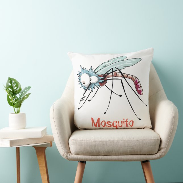 Mosquito cartoon throw pillow (Chair)