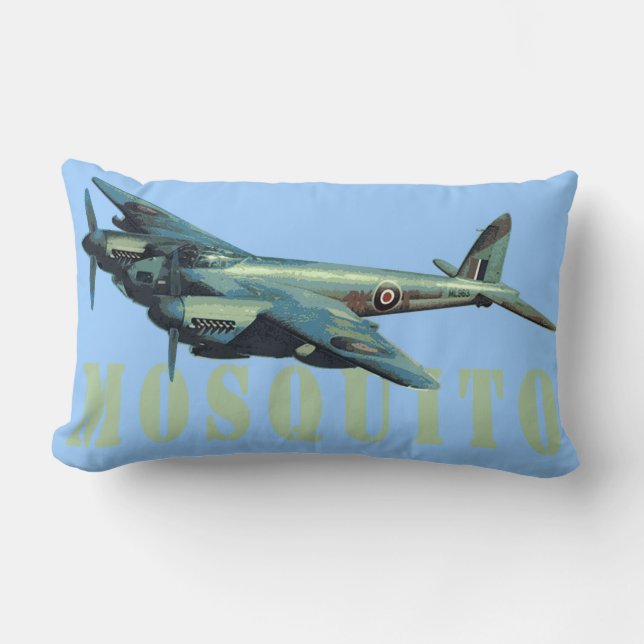 Mosquito Fighter Bomber Lumbar Pillow (Front)