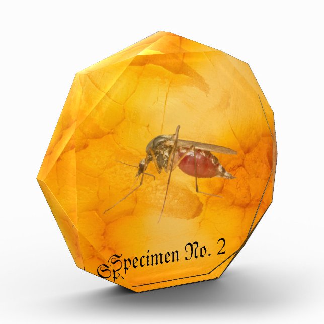 Mosquito in Amber Acrylic Award (Left)