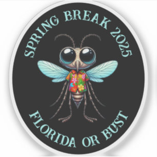 Mosquito in Tropical Shirt - Can Personalize Sticker