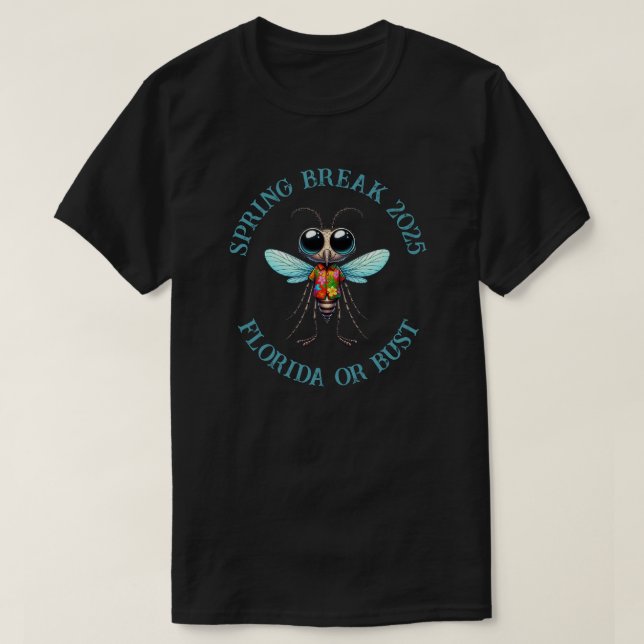 Mosquito in Tropical Shirt - Spring Break (Design Front)
