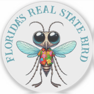 Mosquito in Tropical Shirt Sticker