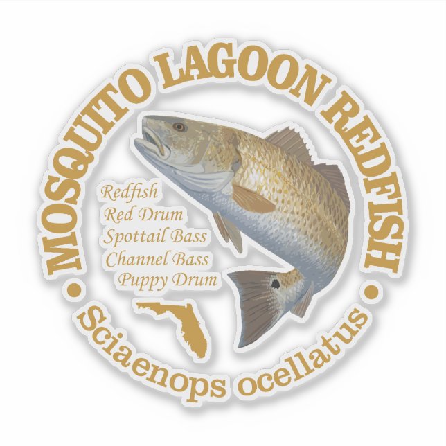 Mosquito Lagoon (redfish) Sticker (Front)
