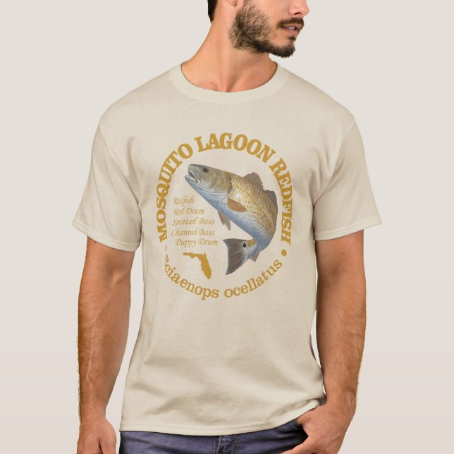 Mosquito Lagoon (redfish) T-Shirt (Front)