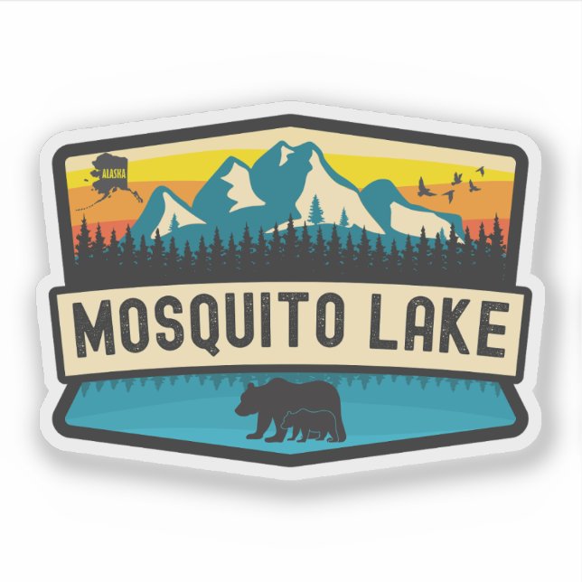 Mosquito Lake, Alaska Sticker (Front)