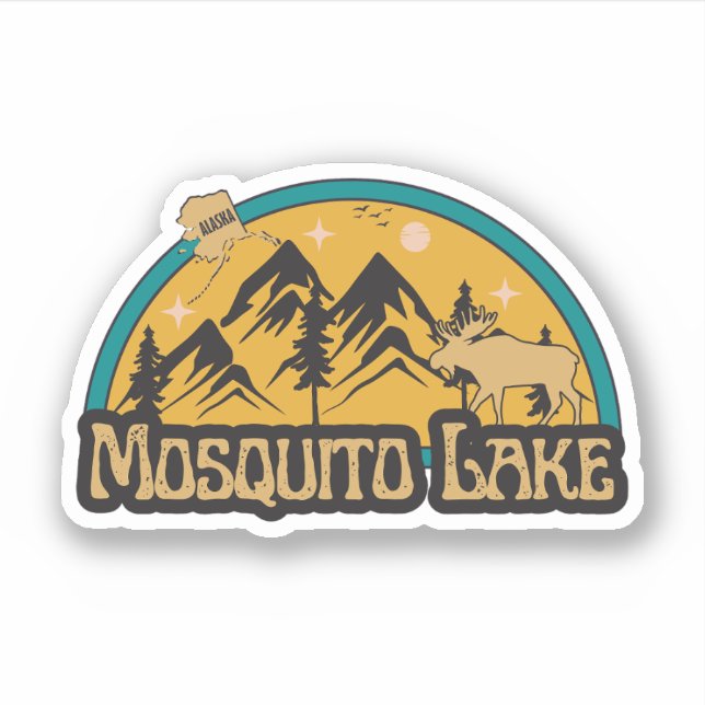 Mosquito Lake, Alaska Sticker (Front)