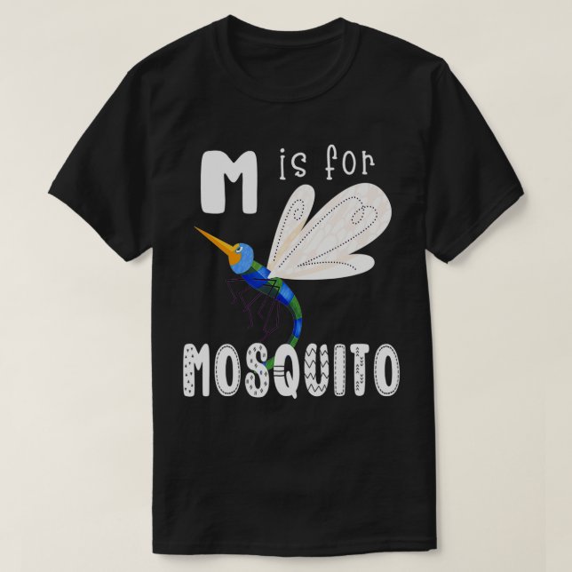 Mosquito Letter M Alphabet Insect Teacher  T-Shirt (Design Front)