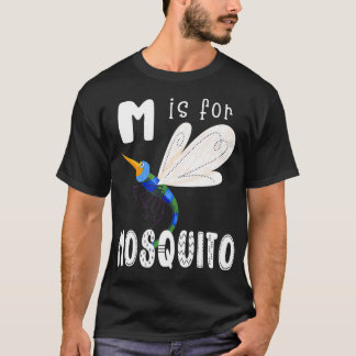 Mosquito Letter M Alphabet Insect Teacher T-Shirt