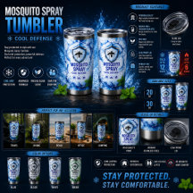 Mosquito Spray Tumbler Wrap Design | 