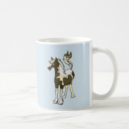 mosquito with whimsical pinto horse coffee mug