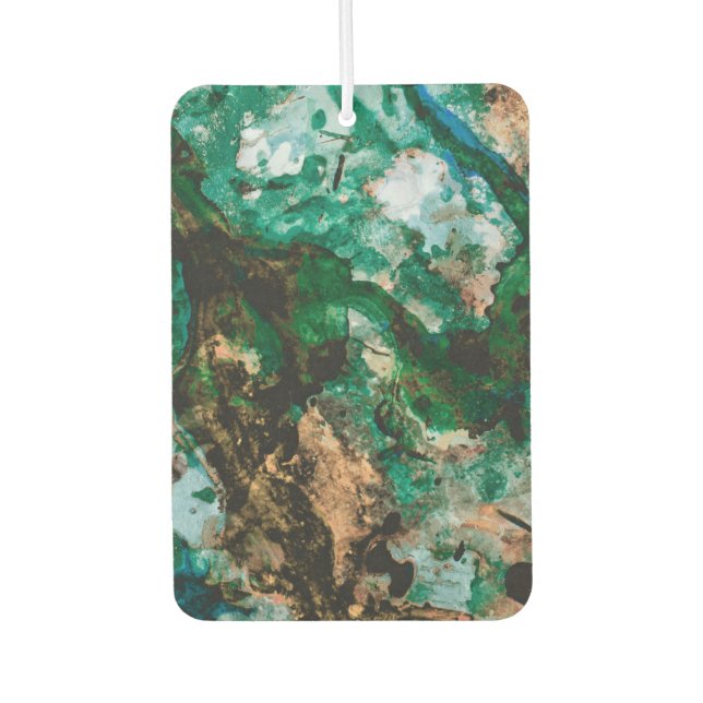 Moss Agate Green Crystal Geode Abstract Air Freshener (Front)