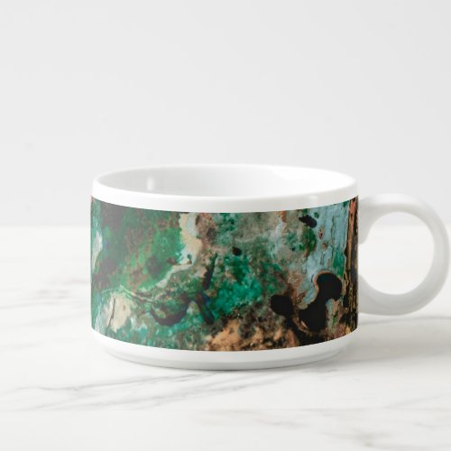 Moss Agate Green Crystal Geode Abstract Bowl