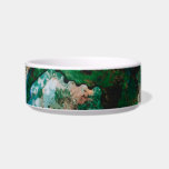Moss Agate Green Crystal Geode Abstract Bowl<br><div class="desc">This moss agate inspired design features  earthy browns,  dark and light greens,  and white.</div>