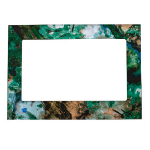 Moss Agate Green Crystal Geode Abstract Magnetic Frame