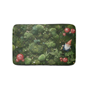 Moss and Gnome Bath Mat
