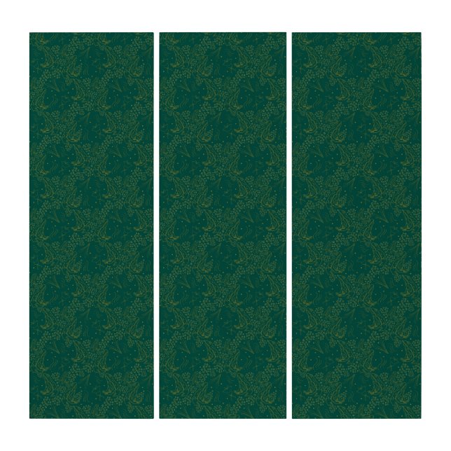 Moss and Mantle Fables in Gold Wallpaper Triptych (Front)