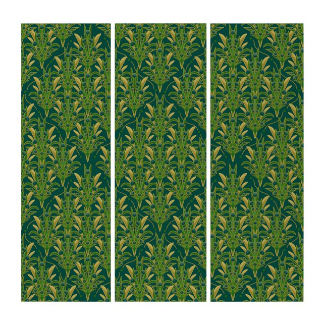 Moss and Mantle Petals of the Court Wallpaper Triptych (Front)