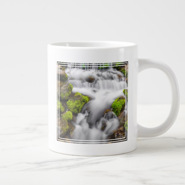 Moss Around Fern Spring Giant Coffee Mug (Right)