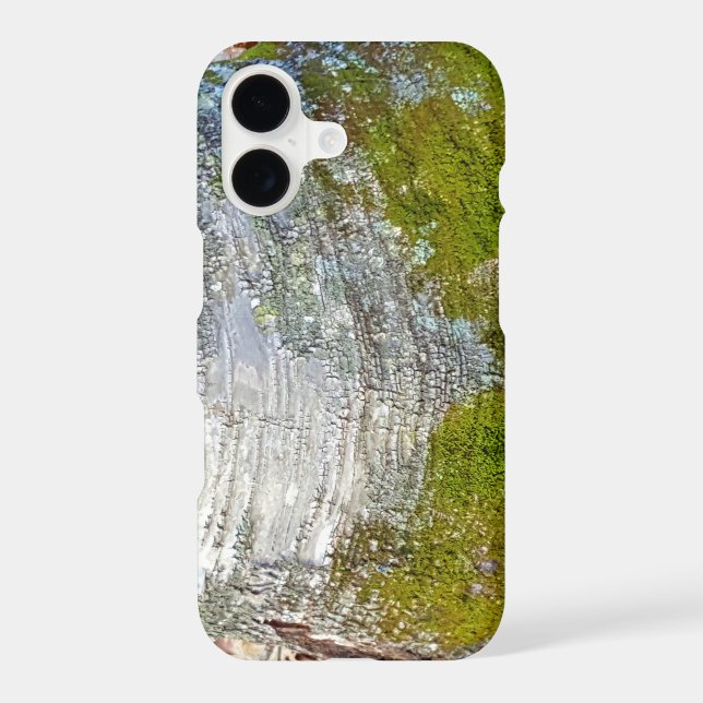 Moss Birch Tree Bark Rustic Country Nature Photo iPhone Case (Back)
