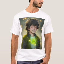 Moss Boy Magical Forest Anime Art T-Shirt