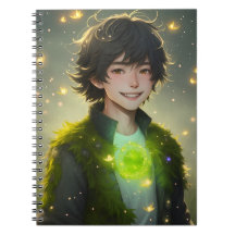 Moss Boy Magical Forest Spirit Fantasy Notebook
