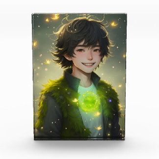 Moss Boy Magical Forest Spirit Fantasy Photo Block
