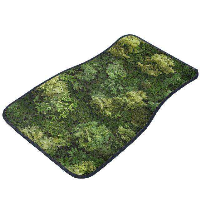 Moss Car Mat Green Moss Pattern Car   (Angled)