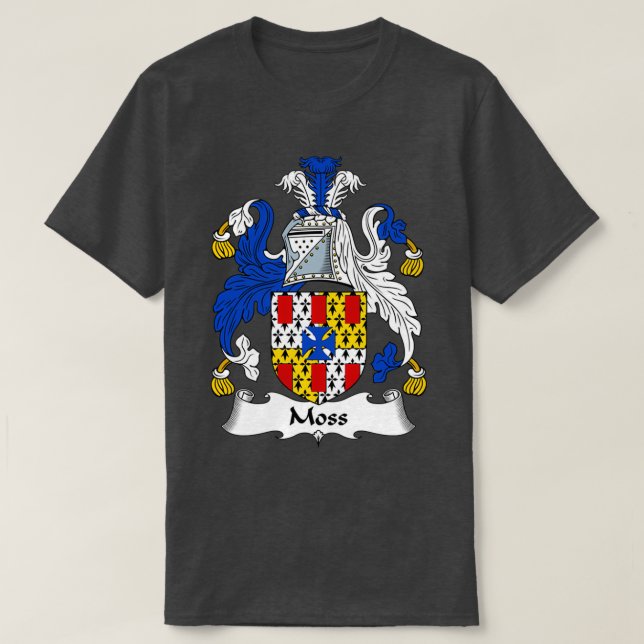 Moss Coat of Arms Family Crest  T-Shirt (Design Front)