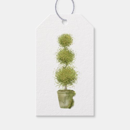 Moss Covered Topiary Gift Tag
