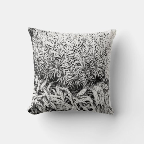 Moss drawing mono art pillow