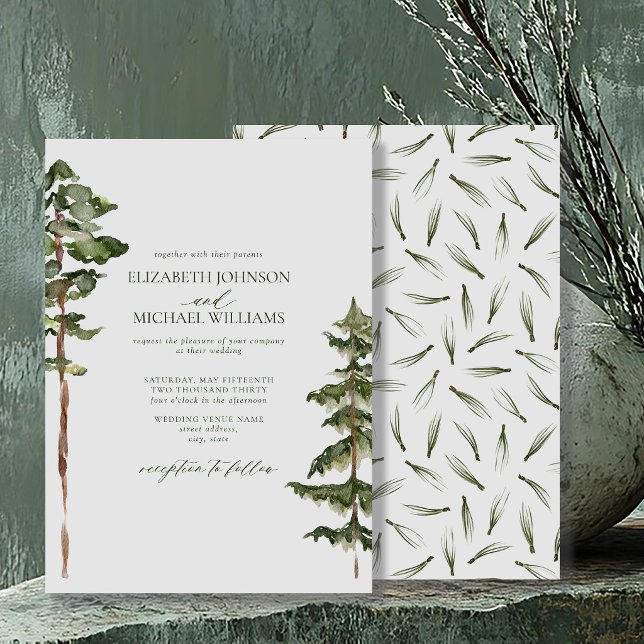 Moss & Fern | Pacific Northwest Forest Wedding Invitation (Inspired by misty forests, quiet vows, and candlelit gatherings)