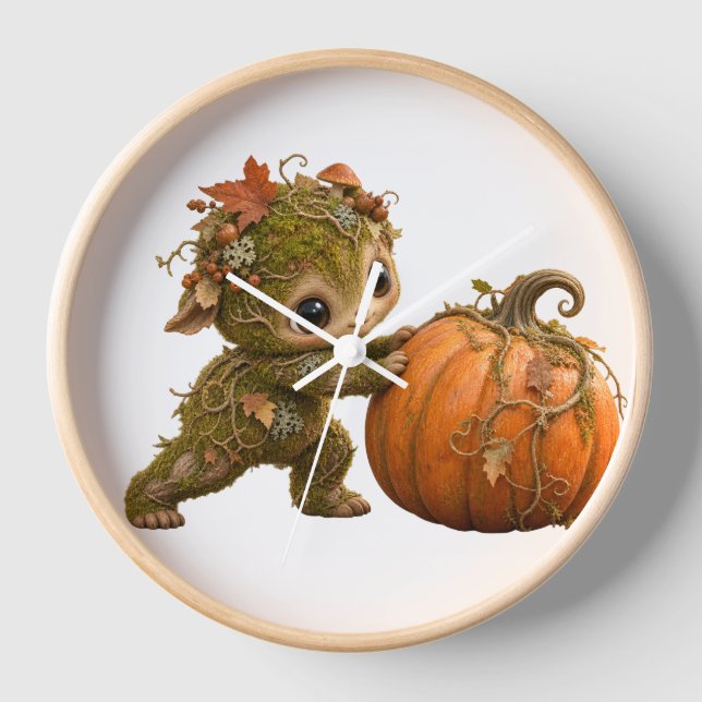 Moss Forest Sprite Wall Clock (Front)