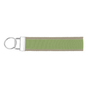 Moss Green Accent Background Color Customize this Wrist Keychain