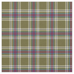 Moss Green and Purple Fashion Plaid Fabric