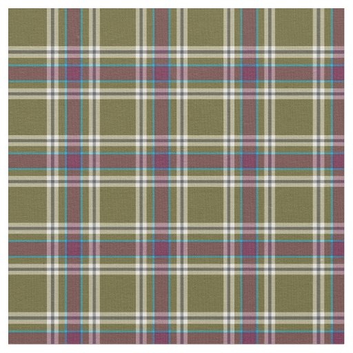 Moss Green and Purple Fashion Plaid Fabric