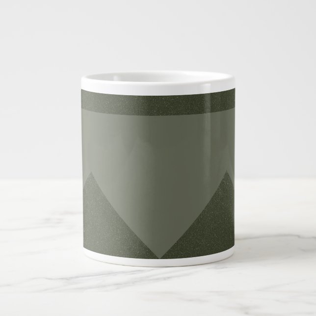 Moss Green Arrow Pattern Mug (Front)