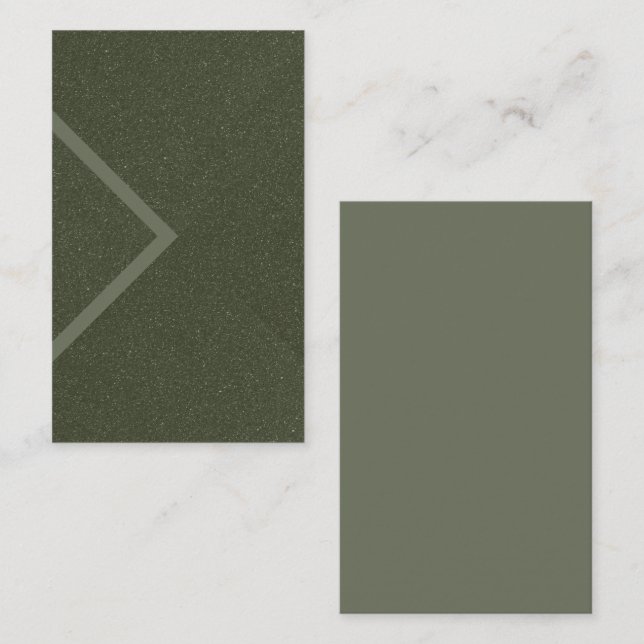 Moss Green Arrow Texture Business Card – Customize (Front/Back)