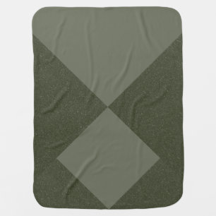 Moss Green Baby Blanket with Bold Diamond Shape