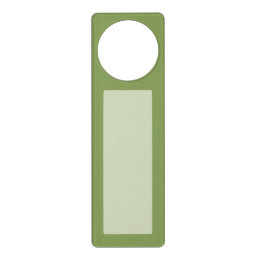 Moss Green Background Solid Color Customize this Door Hanger