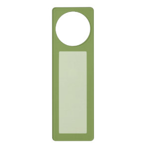 Moss Green Background Solid Color Customize this Door Hanger