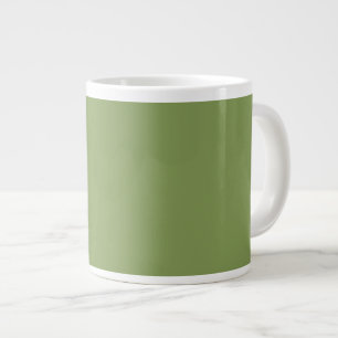 Moss Green Background Solid Color Customize this Giant Coffee Mug