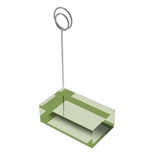 Moss Green Background Solid Color Customize this Table Card Holder
